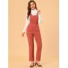 imageAllegra K Womens Casual Elastic Back Corduroy Overalls Strap PantsGinger