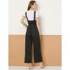 imageAllegra K Womens High Waist Wide Leg Belted Jumpsuits Button Long OverallsBlack