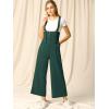 imageAllegra K Womens High Waist Wide Leg Belted Jumpsuits Button Long OverallsDark Green