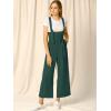 imageAllegra K Womens High Waist Wide Leg Belted Jumpsuits Button Long OverallsDark Green