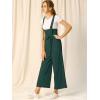 imageAllegra K Womens High Waist Wide Leg Belted Jumpsuits Button Long OverallsDark Green