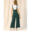 imageAllegra K Womens High Waist Wide Leg Belted Jumpsuits Button Long OverallsDark Green