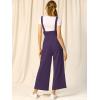 imageAllegra K Womens High Waist Wide Leg Belted Jumpsuits Button Long OverallsDark Purple