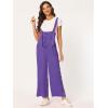 imageAllegra K Womens High Waist Wide Leg Belted Jumpsuits Button Long OverallsGrape