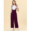 imageAllegra K Womens High Waist Wide Leg Belted Jumpsuits Button Long OverallsPurplish Red