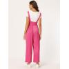 imageAllegra K Womens High Waist Wide Leg Belted Jumpsuits Button Long OverallsRose Red