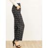 imageAllegra K Womens Plaid Pants Elastic Waist Casual Work Office Long TrousersBlack