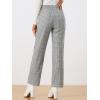 imageAllegra K Womens Plaid Pants Elastic Waist Casual Work Office Long TrousersBlack Gray