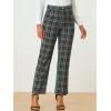 imageAllegra K Womens Plaid Pants Elastic Waist Casual Work Office Long TrousersBlue Green