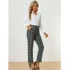 imageAllegra K Womens Plaid Pants Elastic Waist Casual Work Office Long TrousersBlue Green