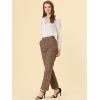 imageAllegra K Womens Plaid Pants Elastic Waist Casual Work Office Long TrousersBrown