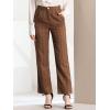 imageAllegra K Womens Plaid Pants Elastic Waist Casual Work Office Long TrousersDark Brown Black