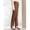 imageAllegra K Womens Plaid Pants Elastic Waist Casual Work Office Long TrousersDark Brown Black