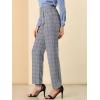 imageAllegra K Womens Plaid Pants Elastic Waist Casual Work Office Long TrousersDark Gray