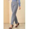 imageAllegra K Womens Plaid Pants Elastic Waist Casual Work Office Long TrousersDark Gray