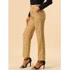 imageAllegra K Womens Plaid Pants Elastic Waist Casual Work Office Long TrousersDark Khaki