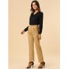 imageAllegra K Womens Plaid Pants Elastic Waist Casual Work Office Long TrousersDark Khaki