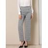 imageAllegra K Womens Plaid Pants Elastic Waist Casual Work Office Long TrousersGray