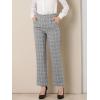 imageAllegra K Womens Plaid Pants Elastic Waist Casual Work Office Long TrousersGray