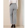 imageAllegra K Womens Plaid Pants Elastic Waist Casual Work Office Long TrousersGray