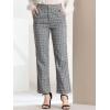 imageAllegra K Womens Plaid Pants Elastic Waist Casual Work Office Long TrousersLight Gray Blue