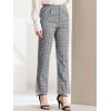 imageAllegra K Womens Plaid Pants Elastic Waist Casual Work Office Long TrousersLight Gray Blue