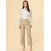 imageAllegra K Womens Plaid Pants Elastic Waist Casual Work Office Long TrousersLight Khaki Beige