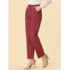 imageAllegra K Womens Plaid Pants Elastic Waist Casual Work Office Long TrousersRed