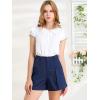 imageAllegra K Womens Summer Belted Cotton Work Office High Waist Shorts with PocketsRoyal Blue