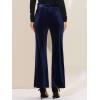 imageAllegra K Womens Velvet Pants Halloween Tie Waist Stretchy Wide Leg Pants with PocketsDark Blue