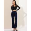 imageAllegra K Womens Velvet Pants Halloween Tie Waist Stretchy Wide Leg Pants with PocketsDark Blue