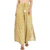 imageAllegra K Womens Boho High Waist Drawstring Split Flowy Wide Leg PantsYellow