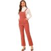 imageAllegra K Womens Casual Elastic Back Corduroy Overalls Strap PantsGinger