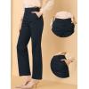 imageAllegra K Office Trousers for Womens High Waist Straight Leg Bootcut Work PantsBlack Blue