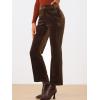 imageAllegra K Womens 2023 Velvet Elegant High Waist Trousers with Pockets Work Ankle PantsBrown