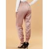 imageAllegra K Womens Drawstring Elastic Waist Athleisure Pants Ankle Length Satin Joggers with PocketPink