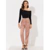 imageAllegra K Womens Fall Satin Joggers Drawstring Elastic High Waist Christmas Shiny Silky Satin Cargo PantsGraypink