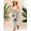 imageAllegra K Womens Floral Palazzo Elastic Waist Casual Wide Leg Tropical Beach PantsPink