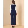 imageAllegra K Womens High Waist Casual Wide Leg Pants Overalls JumpsuitNavy Blue