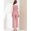 imageAllegra K Womens High Waist Casual Wide Leg Pants Overalls JumpsuitPink