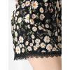 imageAllegra K Womens Summer Shorts Floral Printed Lace Trim Elastic Waist Beach ShortsBlackflower