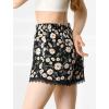 imageAllegra K Womens Summer Shorts Floral Printed Lace Trim Elastic Waist Beach ShortsBlackflower