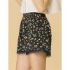 imageAllegra K Womens Summer Shorts Floral Printed Lace Trim Elastic Waist Beach ShortsBlackorange