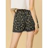 imageAllegra K Womens Summer Shorts Floral Printed Lace Trim Elastic Waist Beach ShortsBlackorange