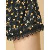 imageAllegra K Womens Summer Shorts Floral Printed Lace Trim Elastic Waist Beach ShortsBlackorange