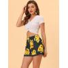 imageAllegra K Womens Summer Shorts Floral Printed Lace Trim Elastic Waist Beach ShortsBlacksunflowers