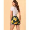 imageAllegra K Womens Summer Shorts Floral Printed Lace Trim Elastic Waist Beach ShortsBlacksunflowers