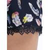 imageAllegra K Womens Summer Shorts Floral Printed Lace Trim Elastic Waist Beach ShortsBluefeather