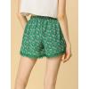 imageAllegra K Womens Summer Shorts Floral Printed Lace Trim Elastic Waist Beach ShortsGreen