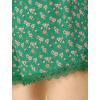 imageAllegra K Womens Summer Shorts Floral Printed Lace Trim Elastic Waist Beach ShortsGreen